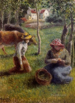  1883 Pintura Art%c3%adstica - pastor de vacas 1883 Camille Pissarro